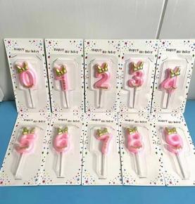 Princess Bowknot Number Candle