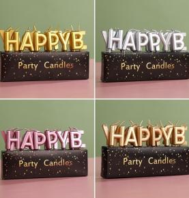 Happy Birthday Letter Candle