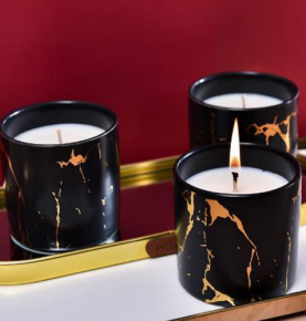 Marbled Ceramic Scented Candle