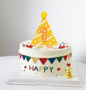 Plush Triangle Hat Cake Topper