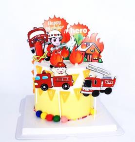 Fireman Theme Cake Topper