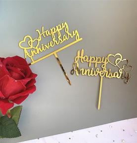 Happy Anniversary Cake Topper