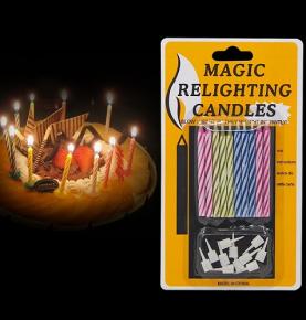 How do magic birthday candles work?